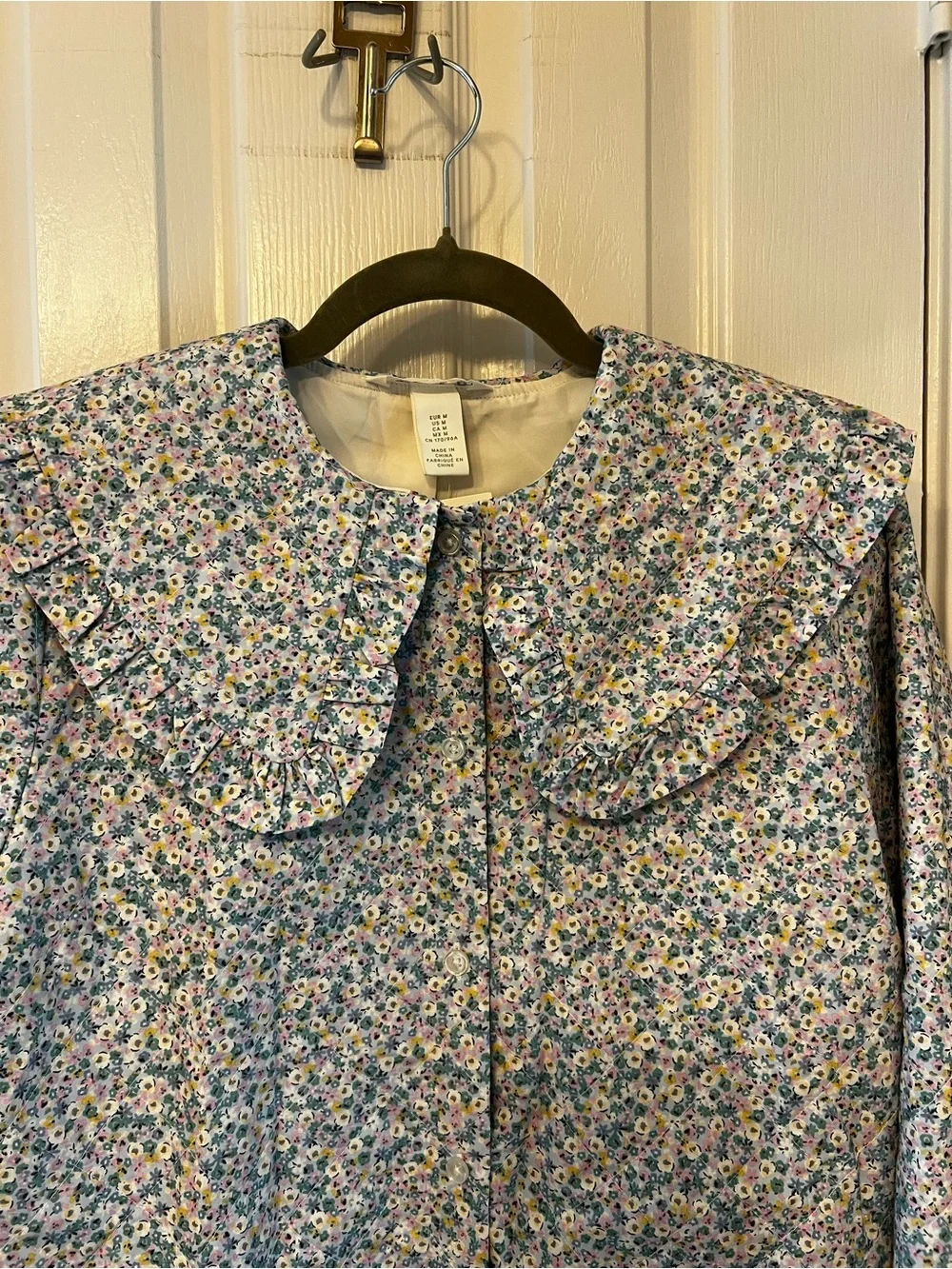 NWT H&M Floral Cotton Cottagecore Jacket, Size M